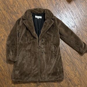 LIKE NEW: Sebby Brown Faux Fur Coat